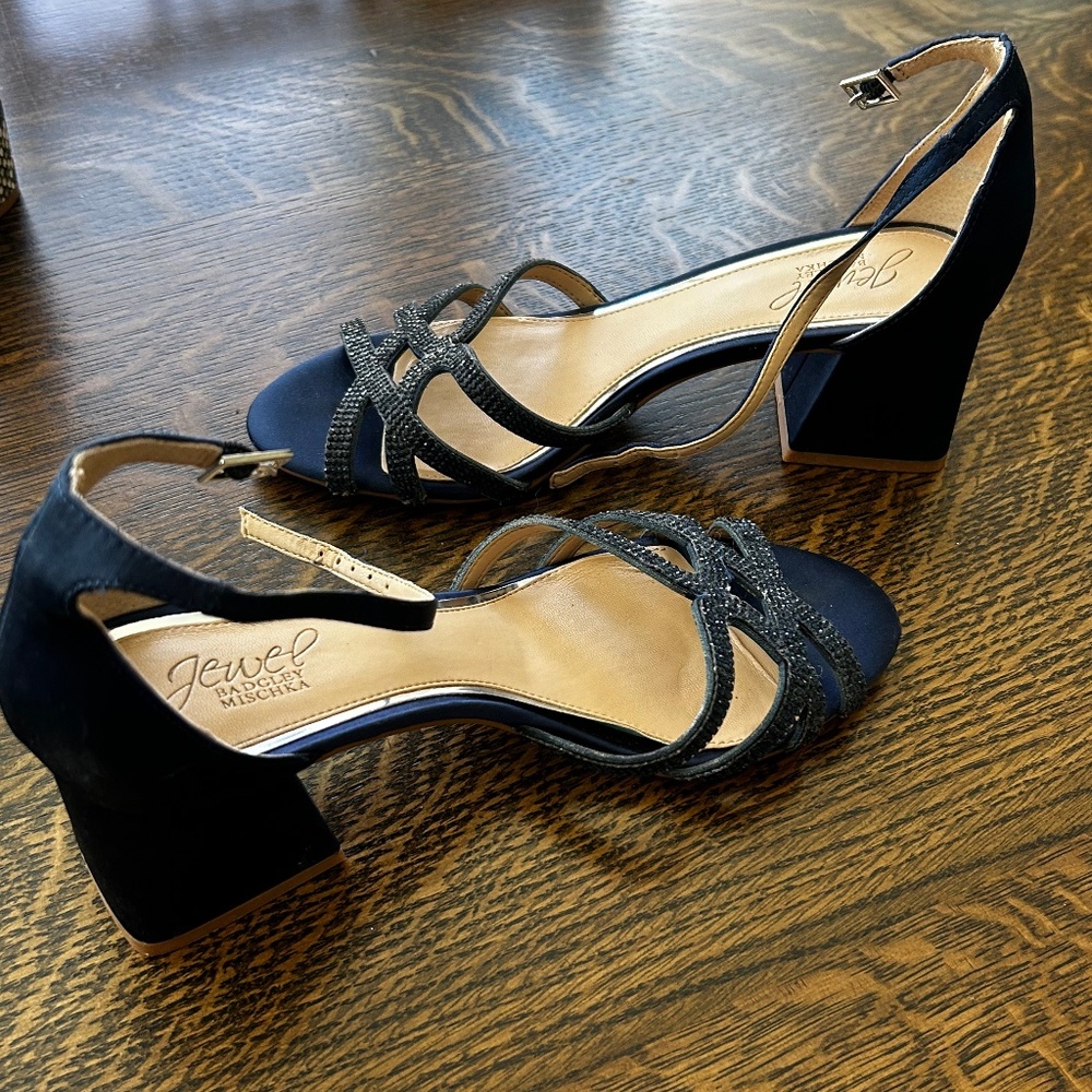 Badgley Mischka  Navy Heels